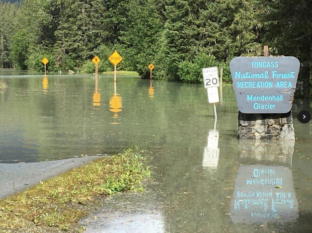 Record flooding along Alaska river near Juneau prompts evacuations 