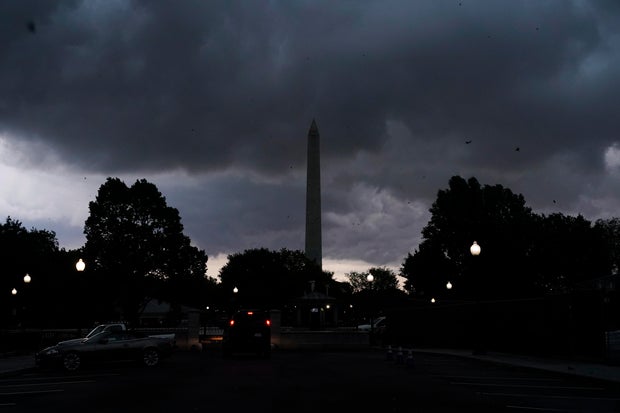 Dark storm clouds over Washington, D.C.
