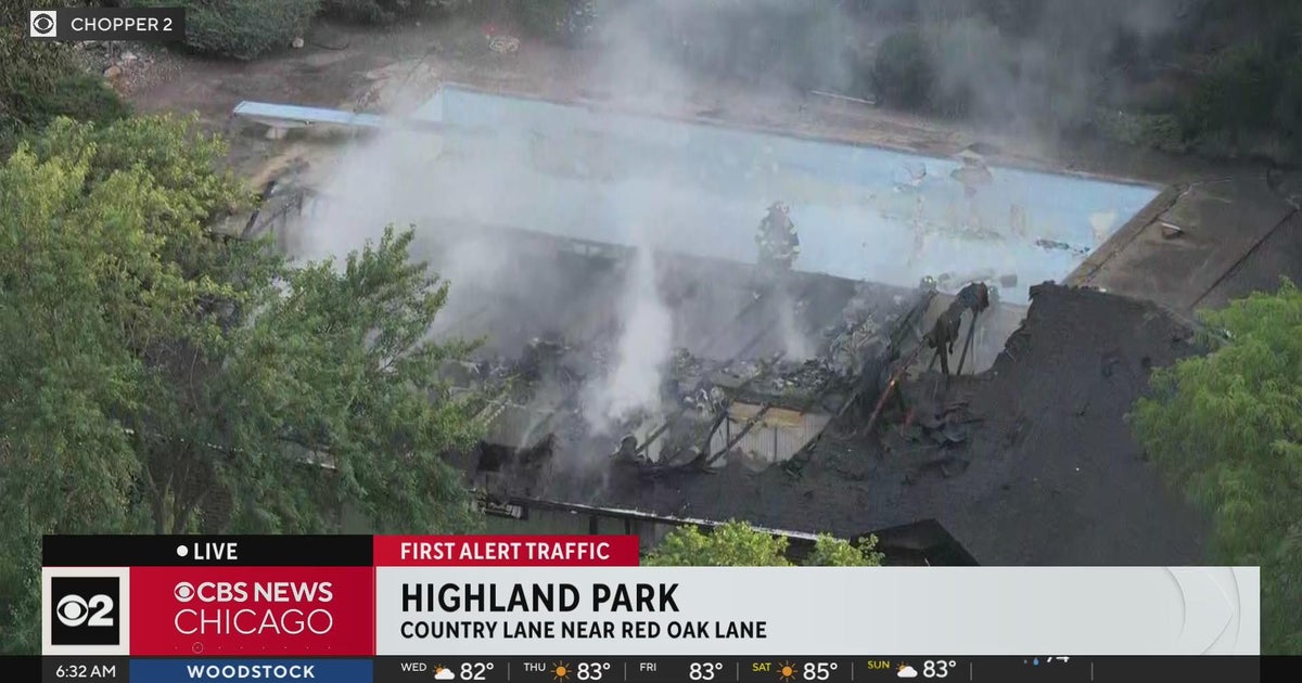 Chopper 2 Massive house fire burning in Highland Park CBS Chicago