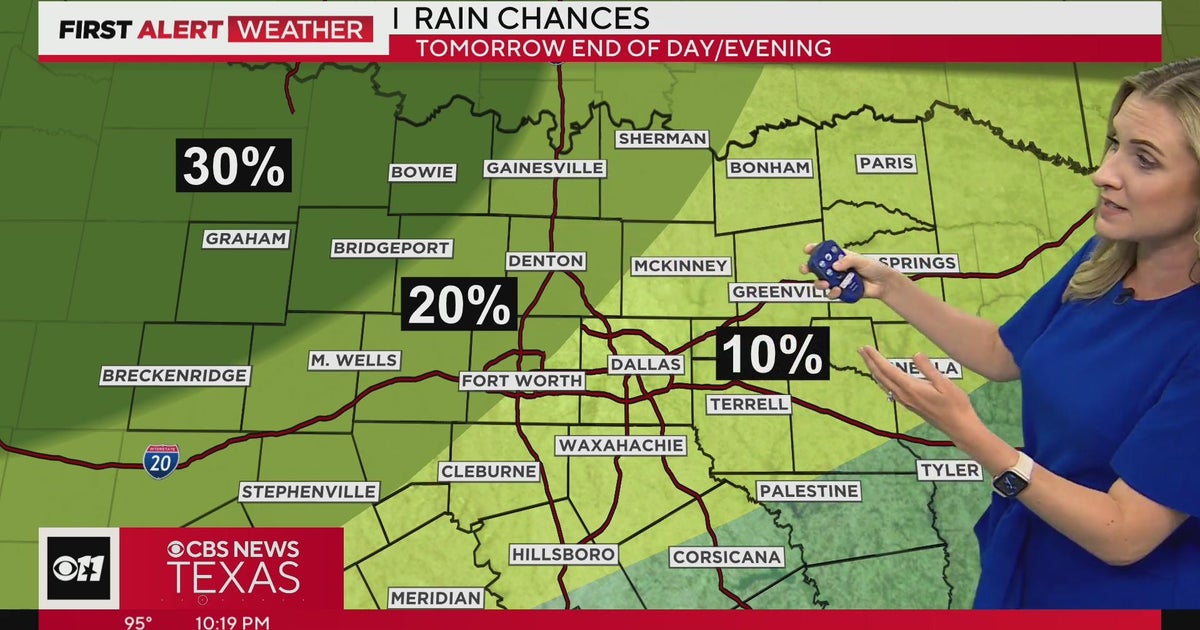 Heat warnings continue with another small chance for rain - CBS Texas