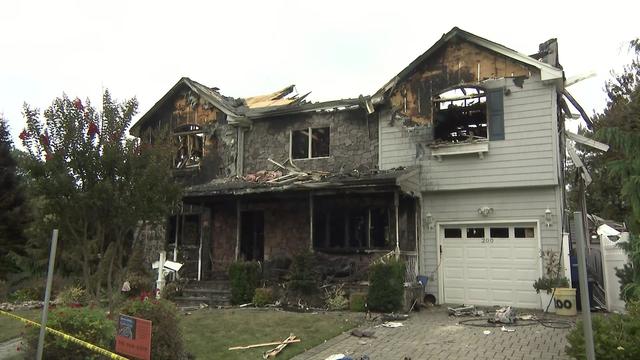 A South Farmingdale home with extreme fire damage. 