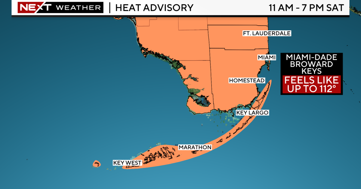 Subsequent Weather conditions: Warmth advisory in result for Miami-Dade, Broward