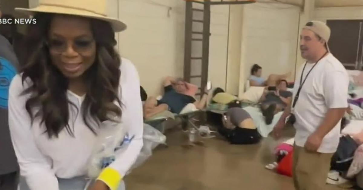 Oprah Winfrey visits Maui shelters and donates time, materials to fire evacuees