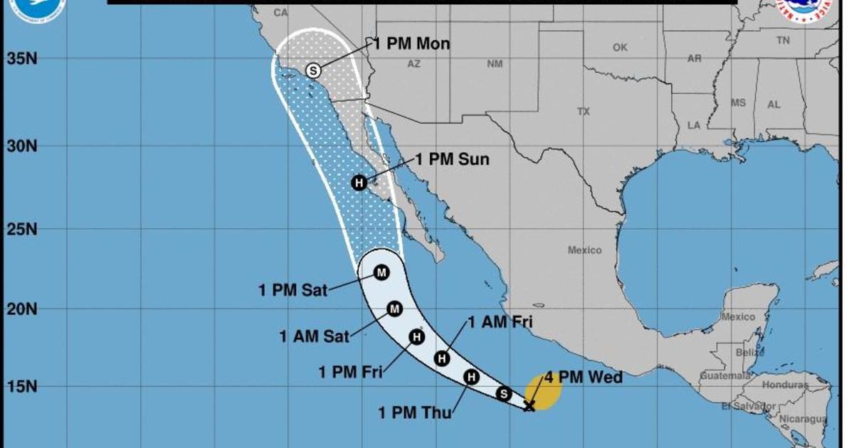 Път и времева линия на урагана Хилари: Ето кога и къде се очаква бурята да удари Калифорния