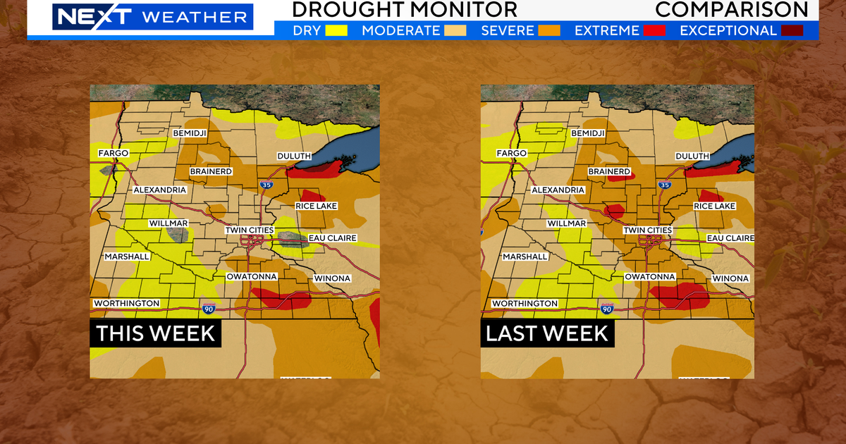 Minnesota's drought conditions improve with recent rainfall - CBS Minnesota