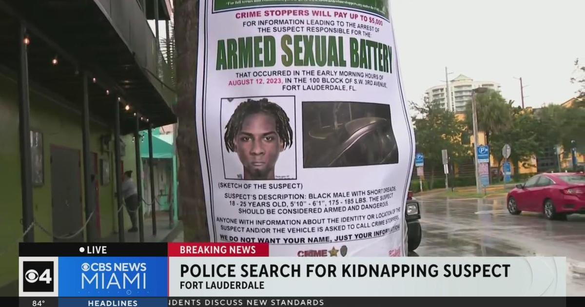 Fort Lauderdale law enforcement hunting for kidnapping, sexual battery suspect