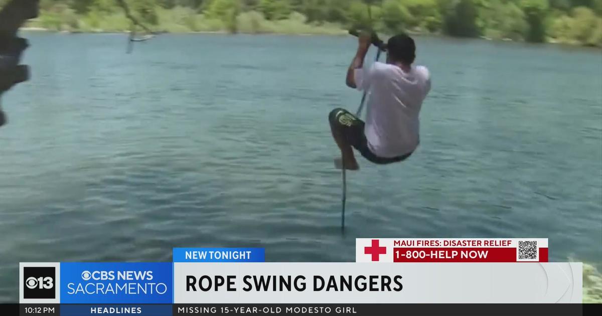 Water warning from park rangers after fatal fall: Rope swings are banned,  not worth the risk - CBS Sacramento