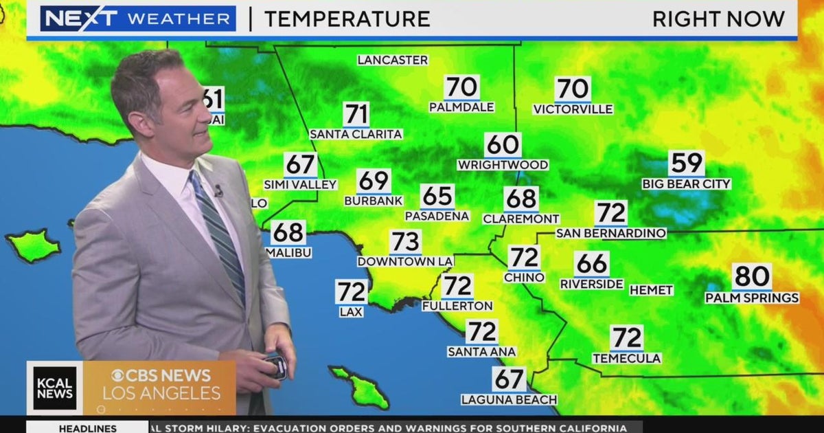 Cool temperatures move in as tropical storm moves out - CBS Los Angeles
