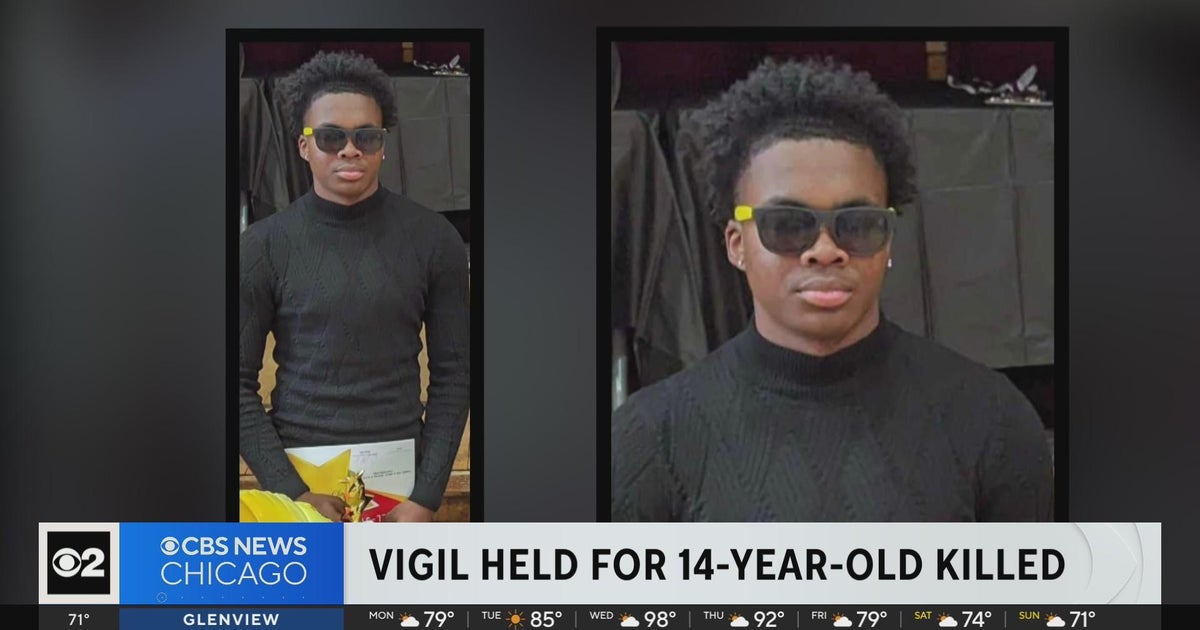 Vigil held for 14-year-old boy shot and killed over the weekend - CBS ...