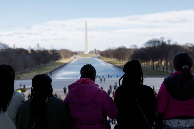 Students From D.C. Area Elementary School Read Dr. Martin Luther King's "I Have a Dream Speech" At The Lincoln Memorial