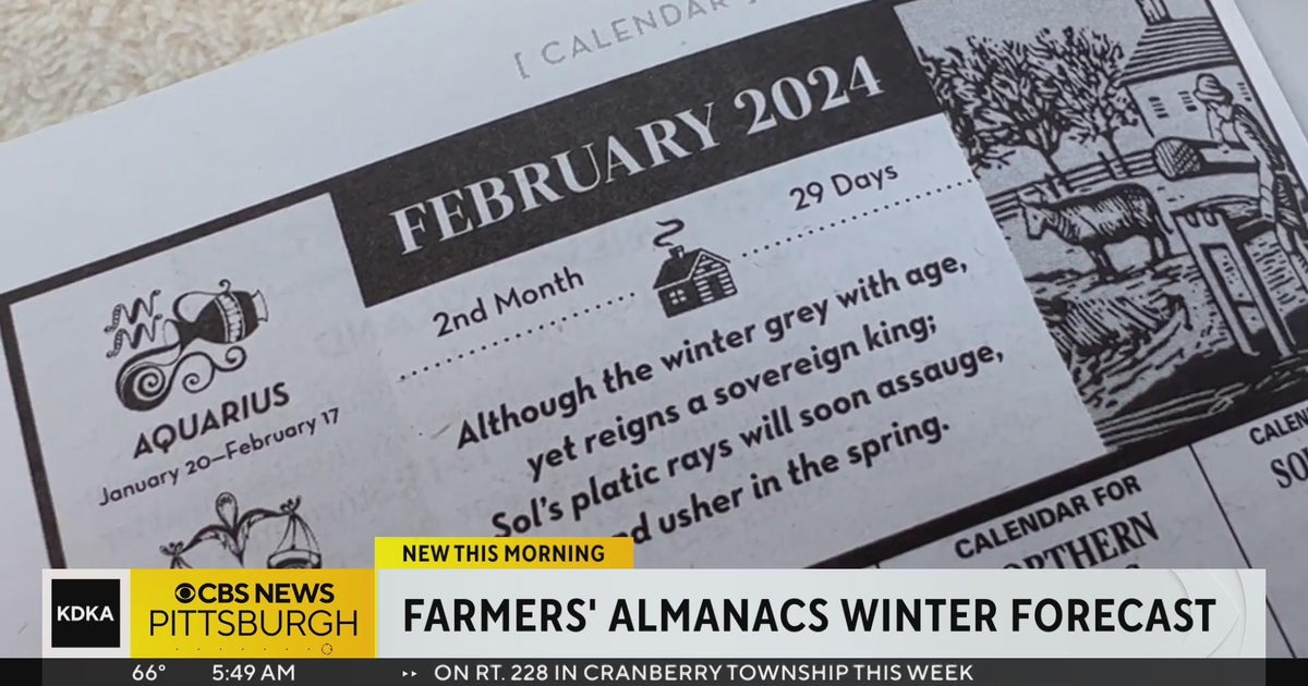 Farmers' Almanac forecasts 202324 winter season CBS Pittsburgh
