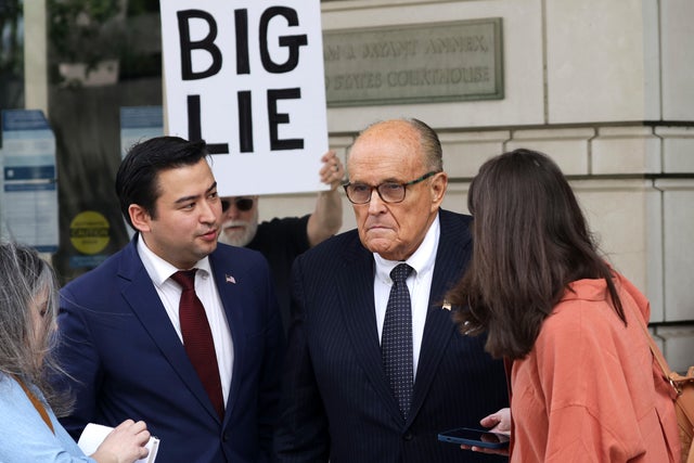 Rudy Giuliani Attends Court Hearing In Poll Worker Defamation Case 