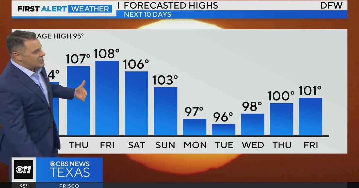 Excessive heat warnings and record highs return Thursday - CBS Texas