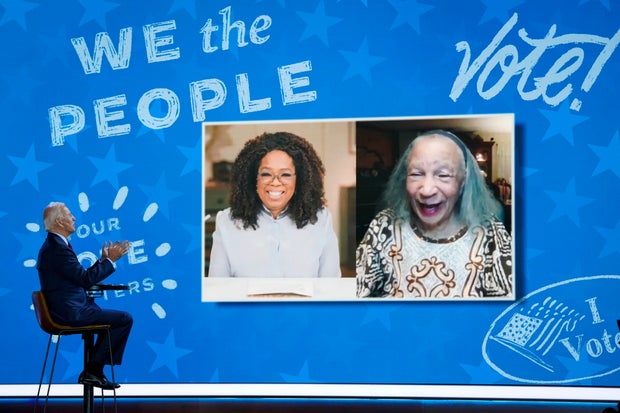 Presidential Candidate Joe Biden Participates In Virtual Town Hall With Oprah