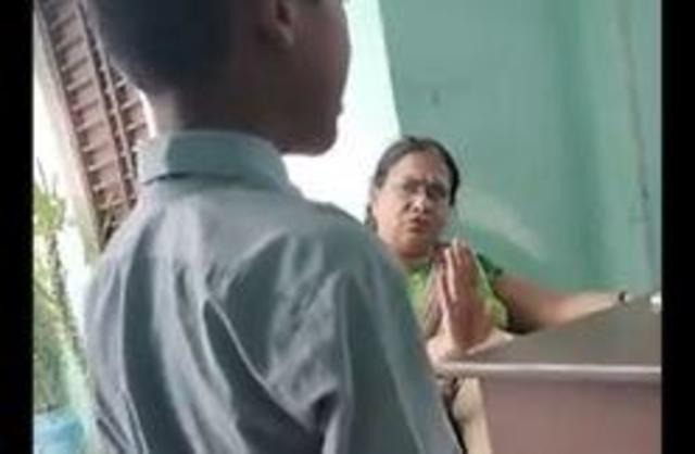 Sainik School College Xx Video - India closes school after video of teacher urging students to slap Muslim  classmate goes viral - CBS News