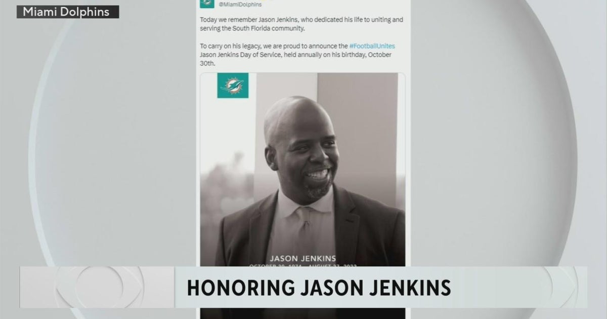 Tough Rock Stadium lit in purple to honor memory of Jason Jenkins