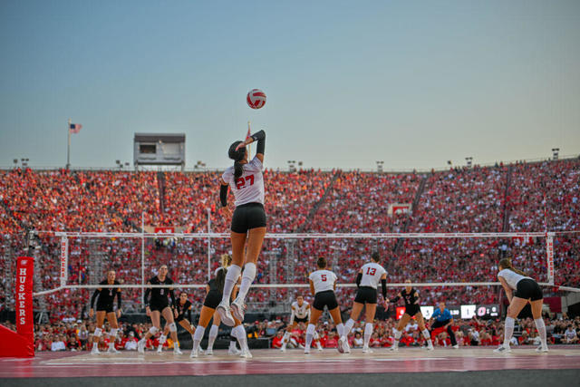 Nebraska Cornhuskers volleyball breaks women s sport world