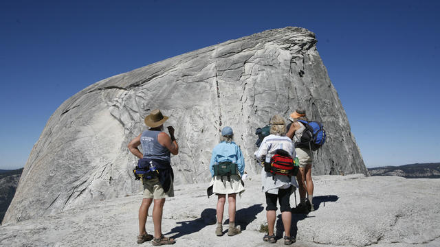 Keep your mitts off Half Dome: Rangers reminding cable climbers to pack out  gloves - CBS Sacramento