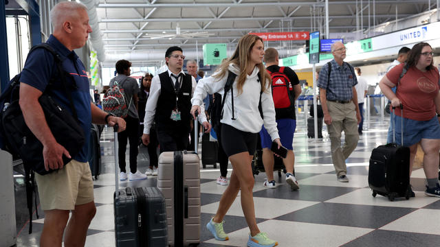 Labor Day Holiday Weekend Travelers at Chicago's O'Hare Airport 