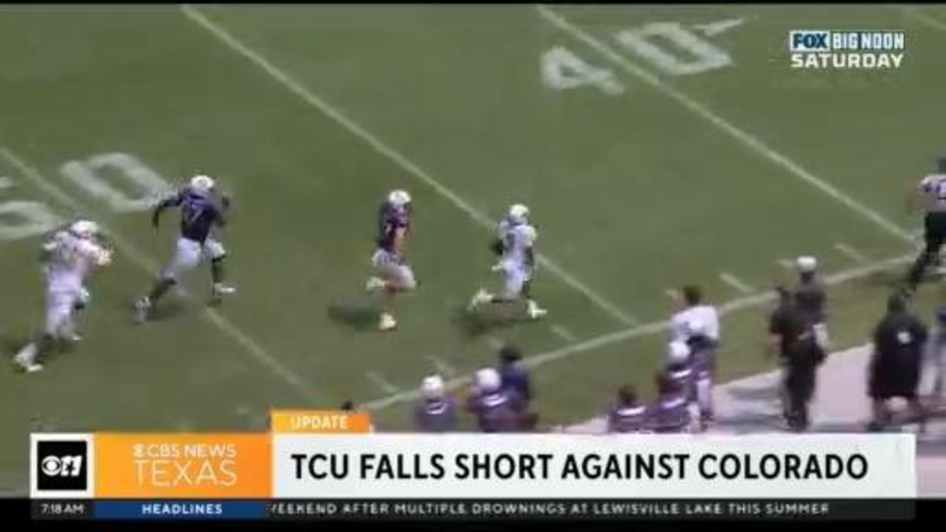 TCU falls short in season opener against Colorado Buffaloes - CBS Texas