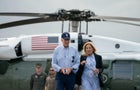 President Biden and First Lady Jill Biden walk towards Air Force One before departing from Gainesville, Florida, on September 2, 2023. 