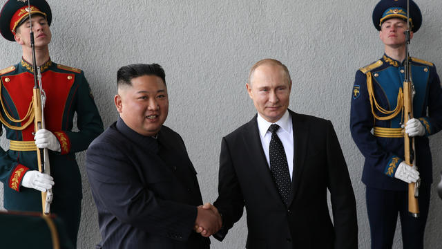 Russian President Vladimir Putin Receives North Korean Leader Kim Jong Un in 2019 