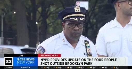 NYPD provides update on 4 people shot outside Brooklyn park - CBS New York