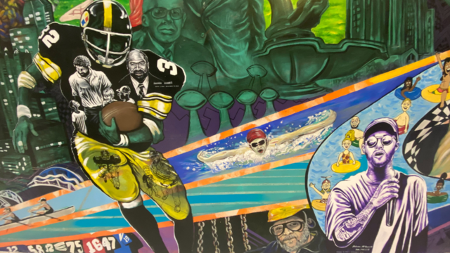 Mural at Monroeville Mall pays tribute to Franco Harris, Mac