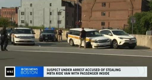 Man arrested after stealing RIDE vehicle, crashing in Boston - CBS Boston