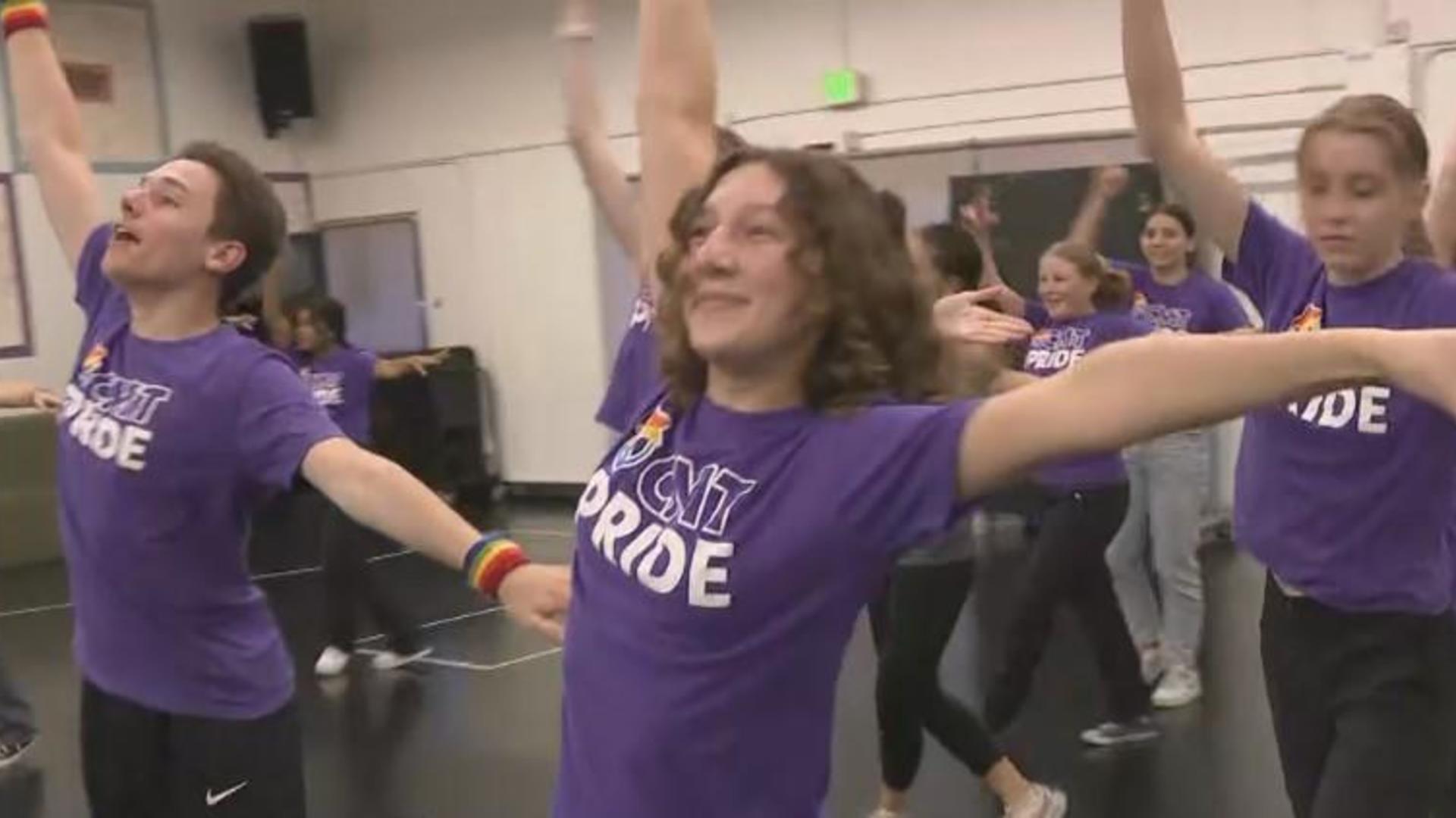 Dancers with Children's Musical Theater San Jose perform live