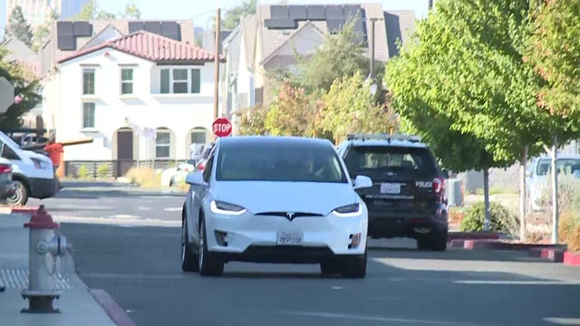 Flashing Lights on Police Car 