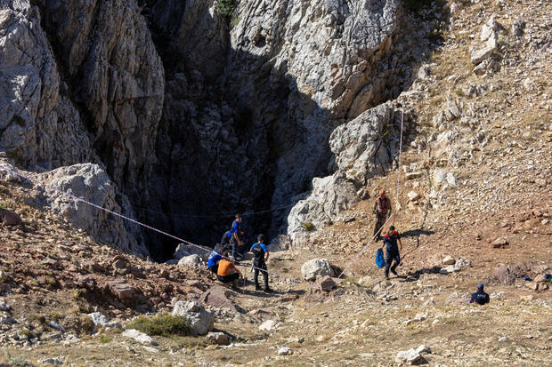 Rescuers race to save ill US cave explorer trapped 3,000 feet underground in Turkey 