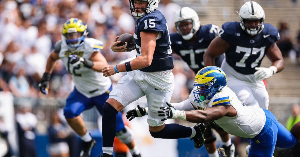Singleton, Allen help No. 7 Penn State defeat Delaware 63-7 - CBS ...