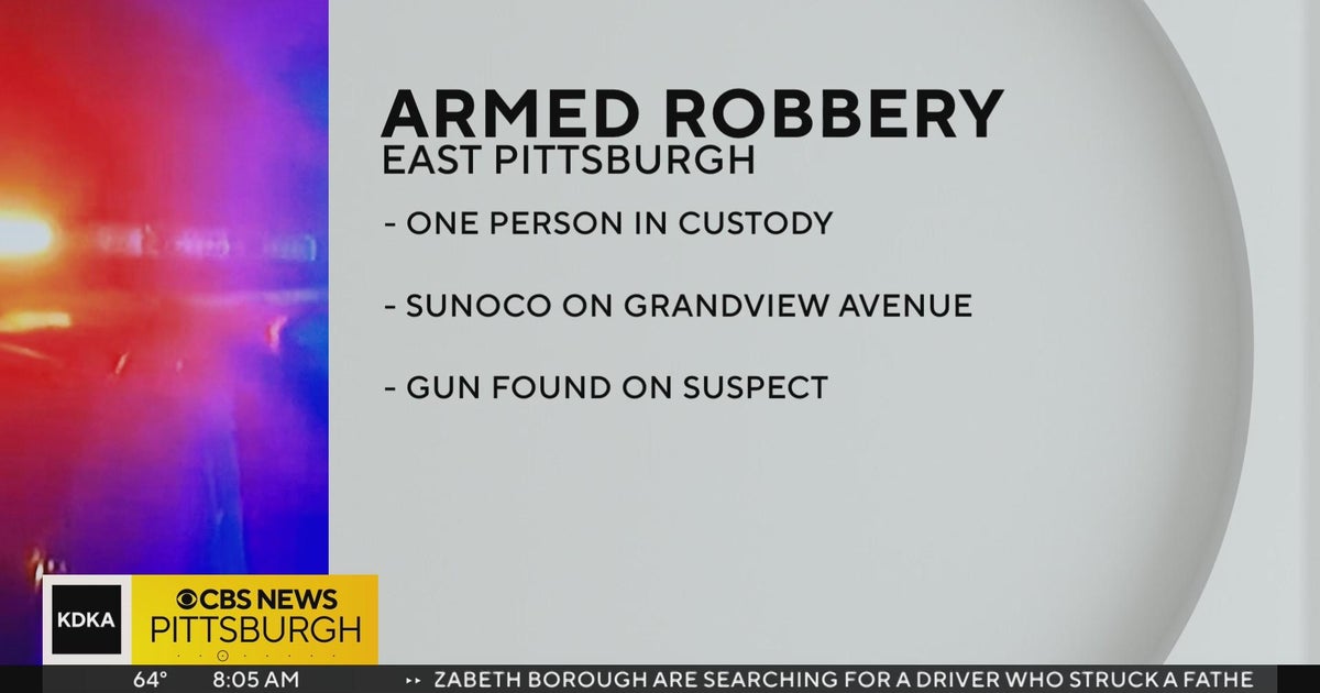 Suspect in custody following armed robbery - CBS Pittsburgh