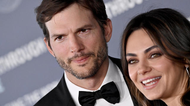 Ashton Kutcher and Mila Kunis attend the 9th Annual Breakthrough Prize Ceremony 