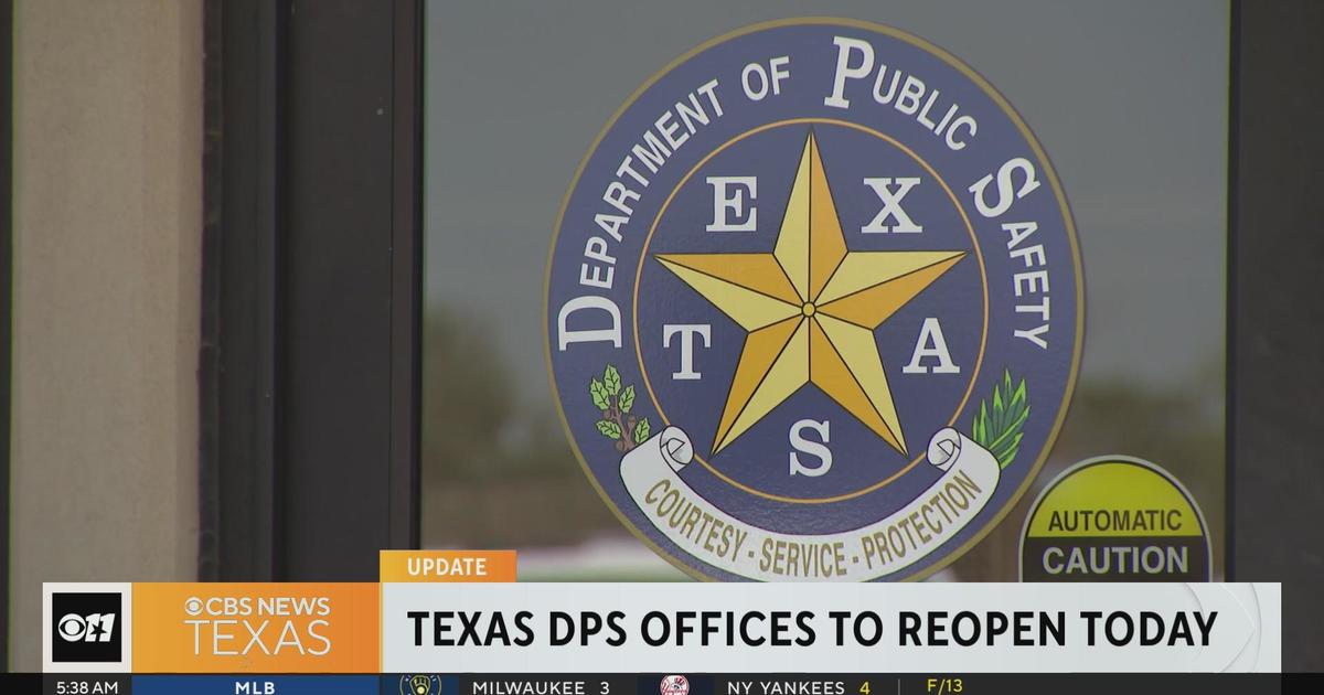 Texas DPS offices to reopen Monday