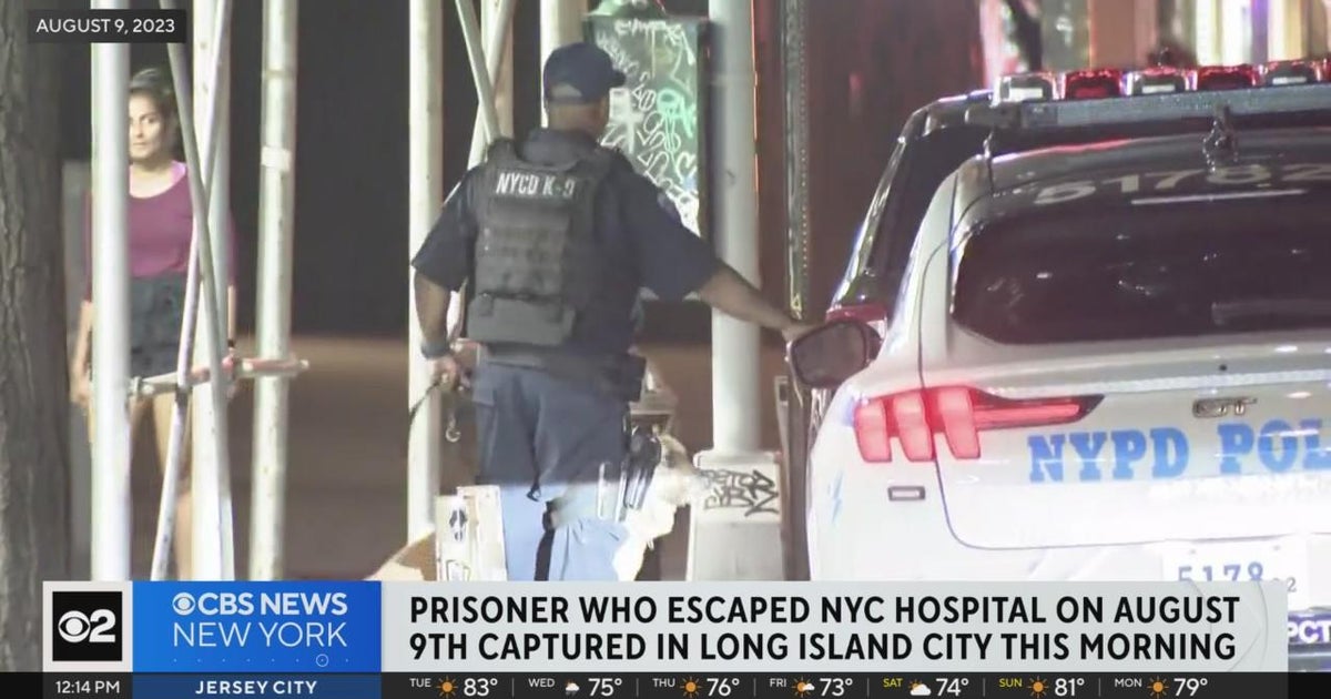 Suspect back in custody after escaping from hospital - CBS New York