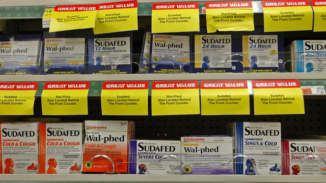(6/29/05-Boston, MA) Sudafed brand cold medicine mixed with crystal meth can be deadly. (Staff Photo By Matt Stone- Thursday) 