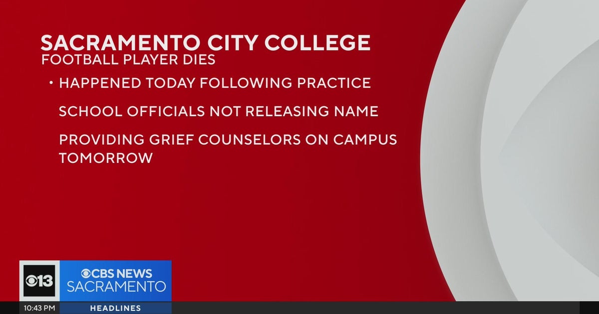 Sacramento City College football player dies after practice