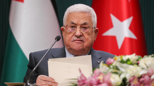 President Recep Tayyip Erdogan Greets Palestinian President Mahmoud Abbas 
