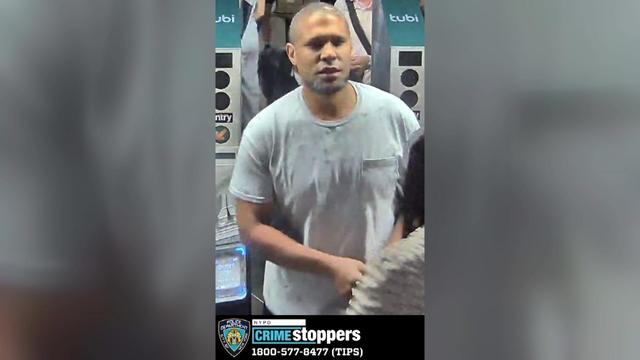 An image of a man wanted in connection to a subway slashing in Manhattan 