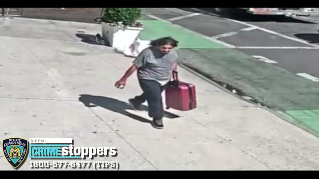 Surveillance video of a man accused of stabbing an NYU student. 