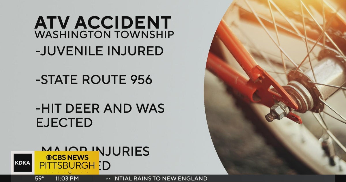 Juvenile injured in ATV accident - CBS Pittsburgh
