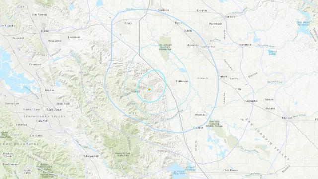 Earthquake map Westley 