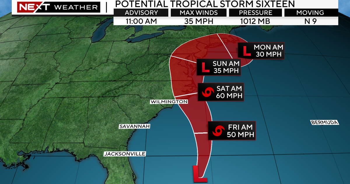 Possible Tropical Storm 16 is sitting off South Florida coast