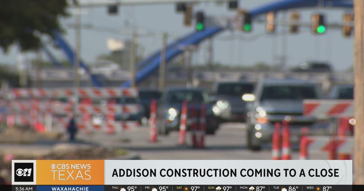 Addison construction coming to a close CBS Texas