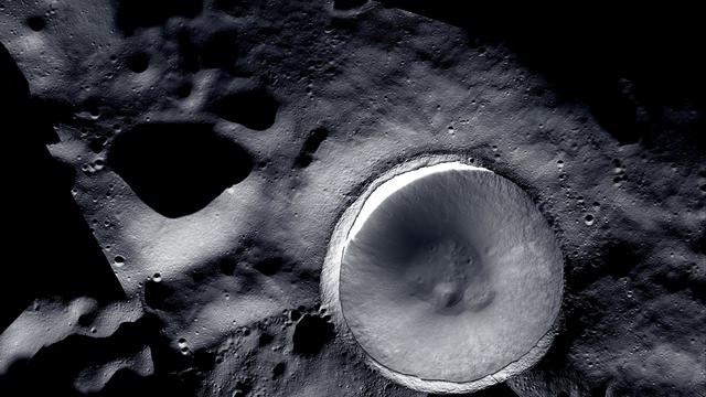 Mosaic images captured by NASA on southern part of moon 