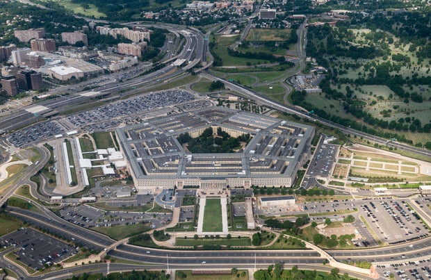 An aerial view of the Pentagon on Tuesday, June 30, 2020.