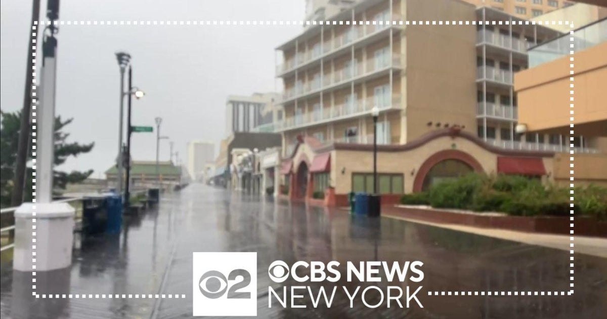 Tropical Storm Ophelia soaks Atlantic City Boardwalk - CBS New York