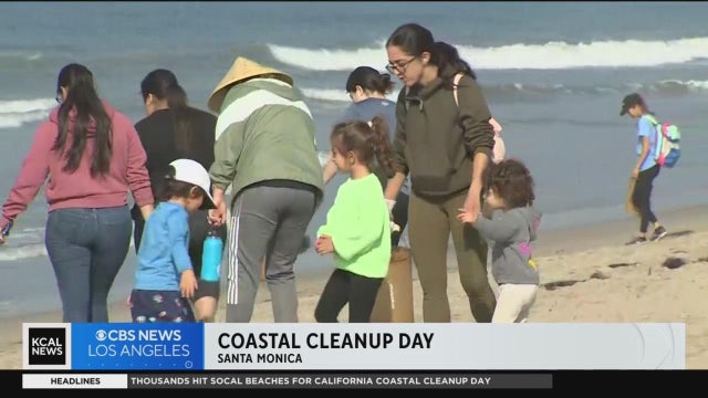Trash and plastic on beach in Playa Del Rey that washed up the day after Tropical Storm Hilary hit Los Angeles 